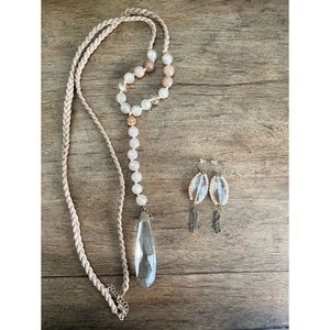 NWOT Boutique Necklace and Earrings Set